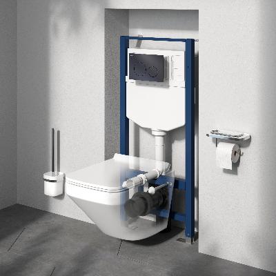Унитаз подвесной с инсталляцией AM.PM Drive IS12LM0138.351700 с сиденьем микролифт, белый