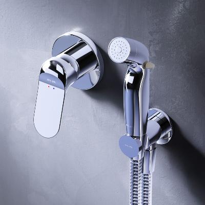 Гигиенический душ со смесителем AM.PM Sunny F40H85C00 хром встраиваемый, шланг 1200, держатель