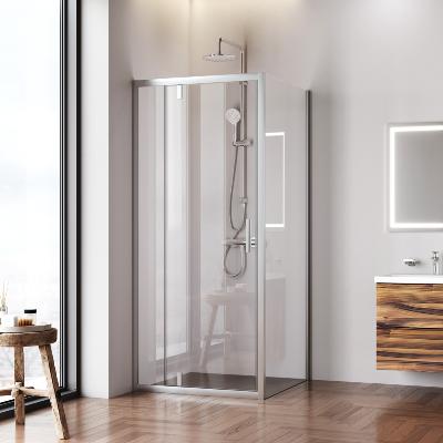 Душевое ограждение без поддона 90x90 AM.PM Gem W90G-404-9090-MT профиль серебристый