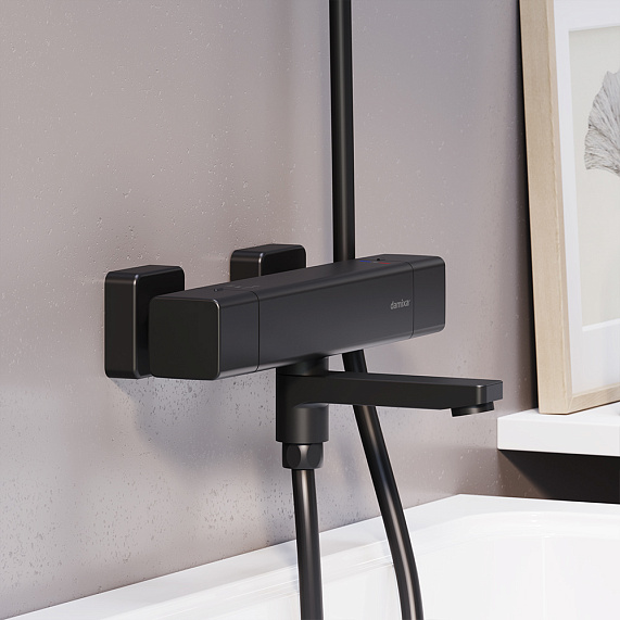 Смеситель для ванны и душа Damixa Gala 533000300 термостат, черный-2