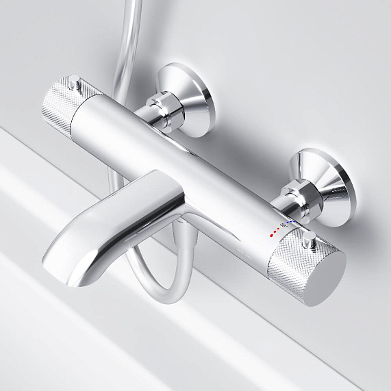 Смеситель для ванны и душа AM.PM Libre F6050000 термостат хром-8