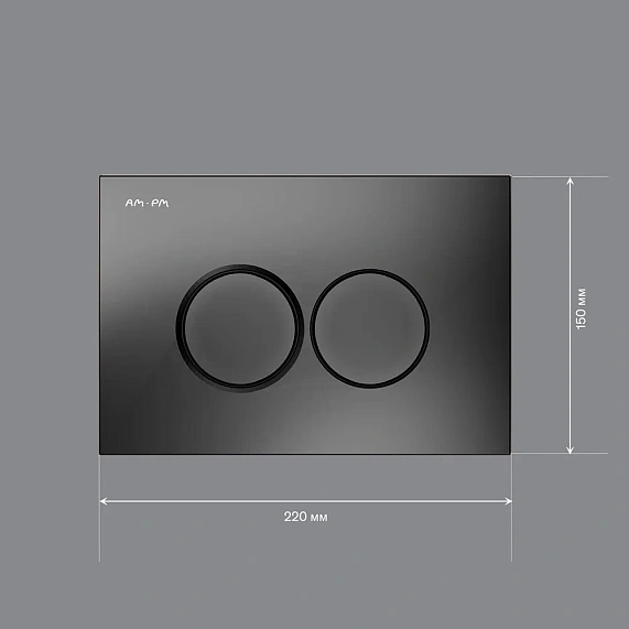 Клавиша смыва для инсталляции AM.PM ProC L I070138 механическая черная матовая-4