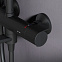 Душевая система AM.PM X-Joy F0785A522 стойка с тропическим душем, термостатом, смесителем, изливом, черная матовая