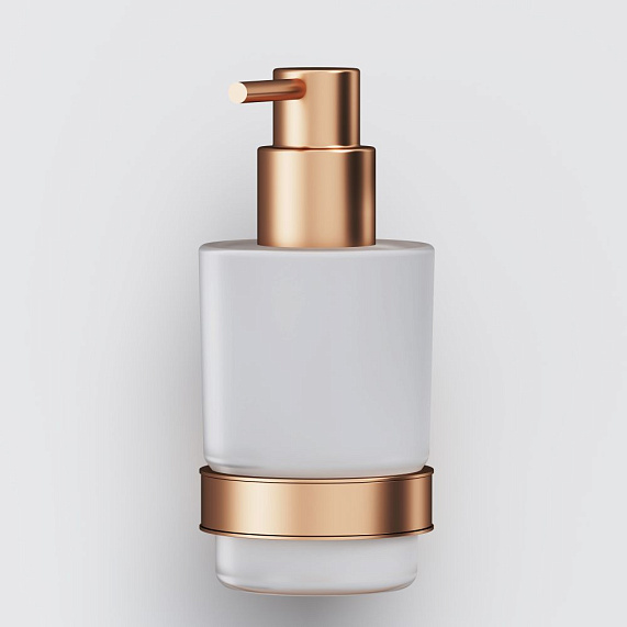 Дозатор для мыла настенный стеклянный AM.PM X-Joy A85A36944 розовое золото-3