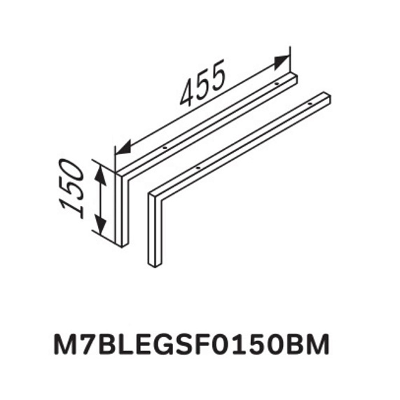 Ножки для тумбы AM.PM Sense M7BLEGSF0150BM черные матовые-1