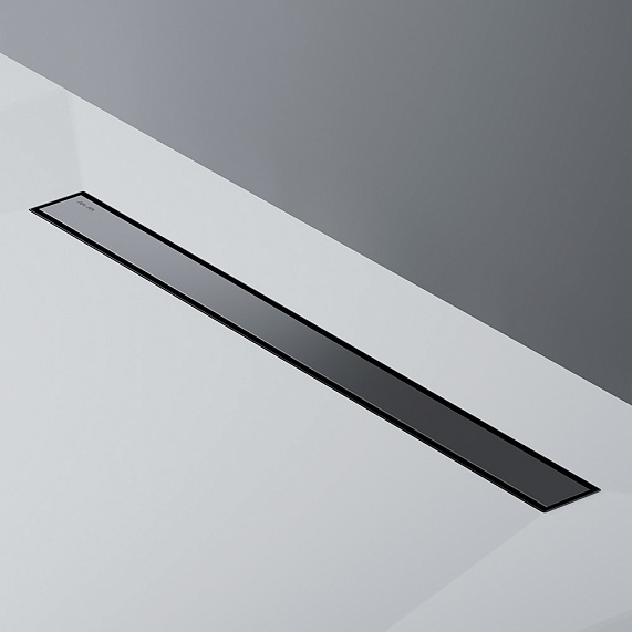 Душевой трап (лоток) 80 AM.PM MasterFlow W01SC-U11-080-04BM комбинированный затвор с черной матовой решеткой под плитку-18