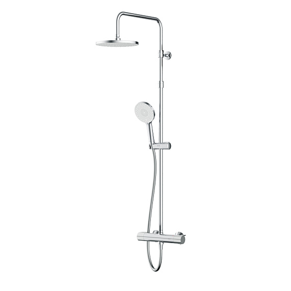 Душевая система AM.PM X-Joy F0785A400 стойка с тропическим душем, термостатом, смесителем, хром-10
