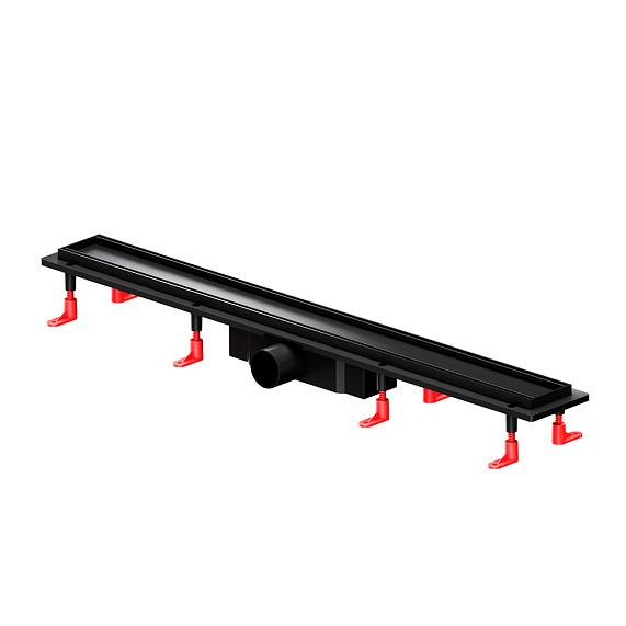 Душевой трап (лоток) 80 AM.PM PrimeFlow W02SC-U11-080-04BM комбинированный затвор с черной матовой решеткой под плитку-21