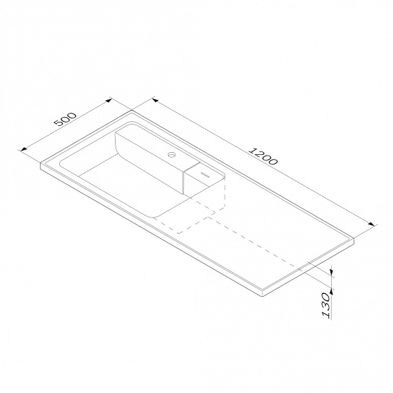 Раковина мебельная 120 AM.PM X-Joy M85AWPL1201WG над стиральной машиной, левая, белая-5