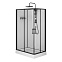 Душевая кабина 120x80 AM.PM Above W9XC-403-12080BT профиль черный матовый, низкий поддон