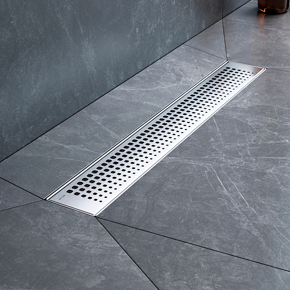 Душевой трап (лоток) 50 AM.PM MasterFlow W01SC-P11-050-01SB комбинированный затвор со стальной матовой решеткой-4