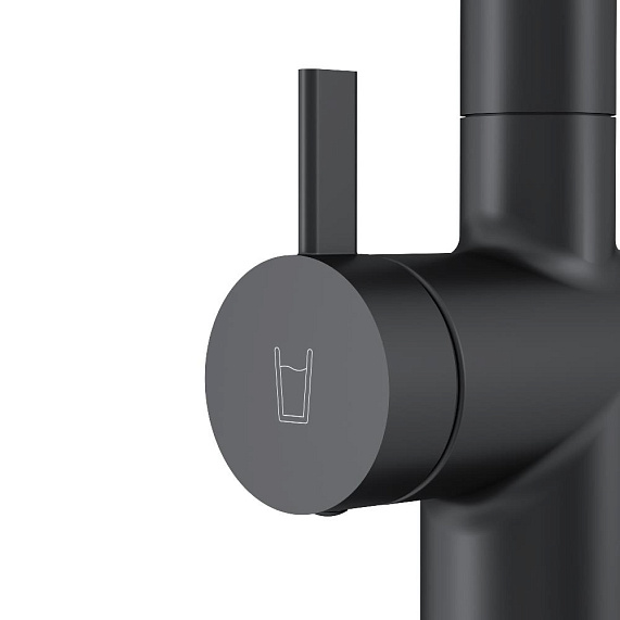 Смеситель для кухни AM.PM Func F8F05722 высокий с L-изливом с каналом для питьевой воды, черный-11