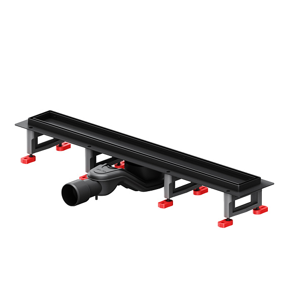 Душевой трап (лоток) 60 AM.PM MasterFlow W01SC-U11-060-04BM комбинированный затвор с черной матовой решеткой под плитку-22