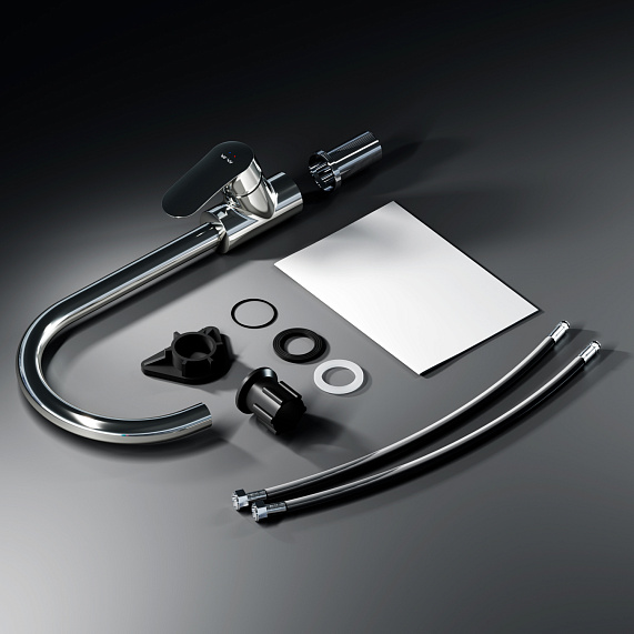 Смеситель для кухни AM.PM Like F8007700 высокий с каналом питьевой воды, хром-8