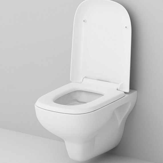 Унитаз подвесной безободковый с инсталляцией AM.PM Like IS49001.801700 сиденьем микролифт, белой пневм. клавишей-3