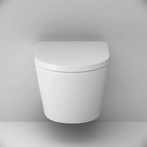 Унитаз подвесной безободковый с инсталляцией AM.PM Sense IS100151.741701 сиденьем микролифт, хром механ. клавишей-4