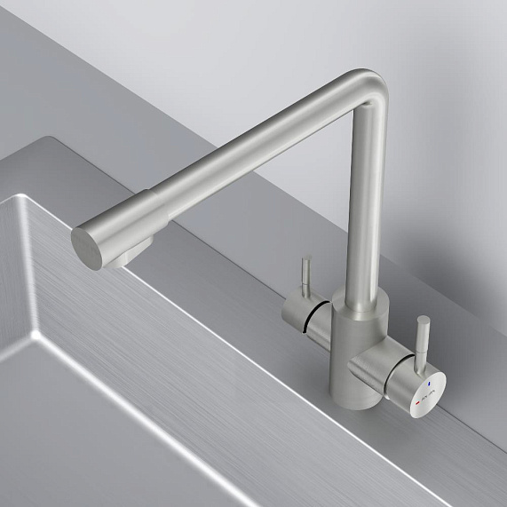 Смеситель для кухни AM.PM X-Joy S F85B05711 высокий, с каналом питьевой воды, сатин-8