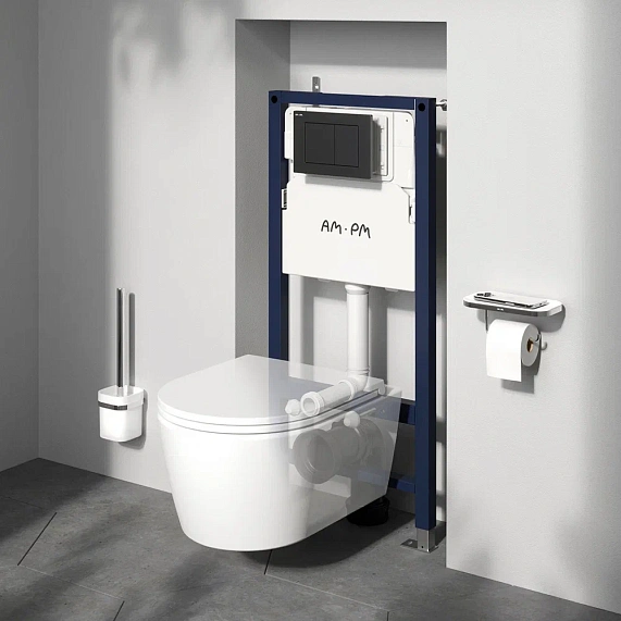 Инсталляция для подвесного унитаза AM.PM PrimeFit I012709.0201 с механ. клавишей S белый глянец-3