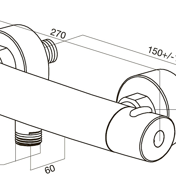 Смеситель для душа AM.PM Sense F7540064 термостат, хром-4