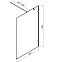 Душевая перегородка 120x195 AM.PM X-Joy W94WI-120-F1-BTE прозрачное стекло, профиль черный матовый