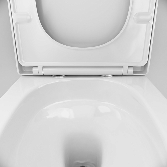 Унитаз подвесной AM.PM Libre C601900SC торнадо безободковый с сиденьем микролифт, белый-11