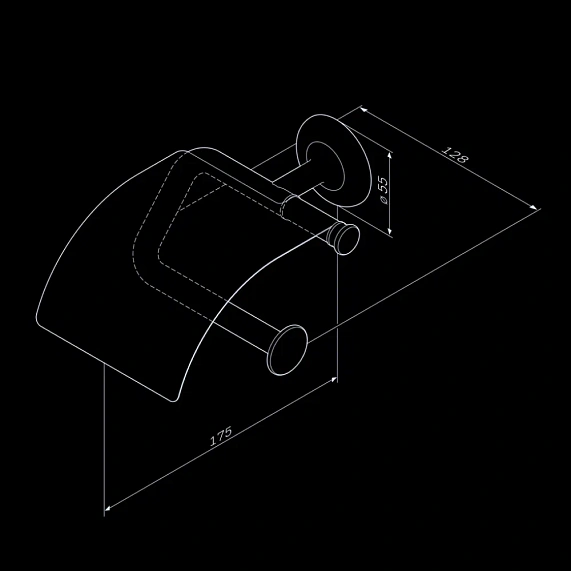 Держатель для туалетной бумаги настенный AM.PM Like A80341500 хром-6