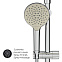 Душевая система AM.PM Like F0780064 стойка с тропическим душем, хром