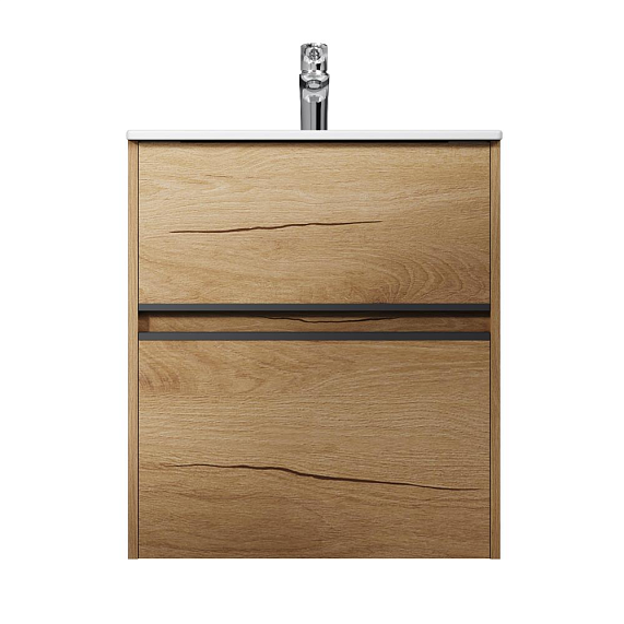 Тумба с раковиной 60 AM.PM Sense M7B-FUX0602OF-WCC0602WG подвесная/напольная на ножках, светлое дерево-9