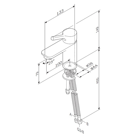 Смеситель для раковины (умывальника) AM.PM X-Joy S F85B02100 хром-10