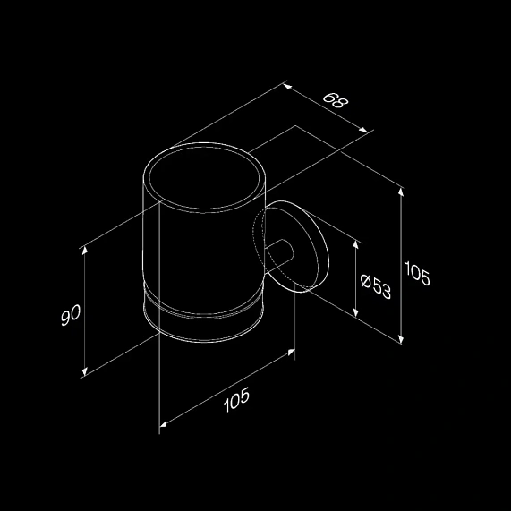 Набор аксессуаров AM.PM X-Joy черный (диспенсер, крючок, стакан для зубных щеток)-6
