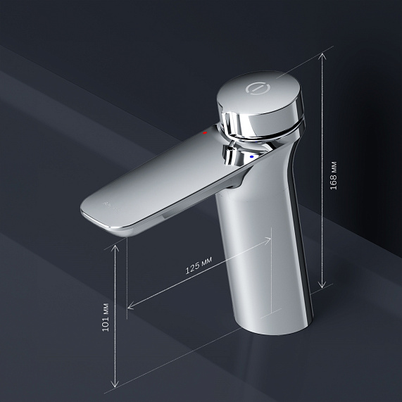 Тумба с раковиной и смесителем 80 AM.PM Inspire 2.0 M50AFHX0803GM подвесная графит матовый-6