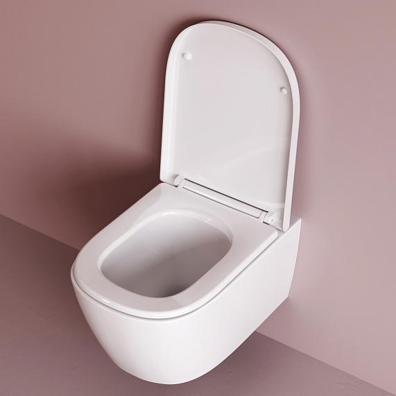 Унитаз подвесной AM.PM Libre C601901SC торнадо безободковый с сиденьем микролифт, белый-9