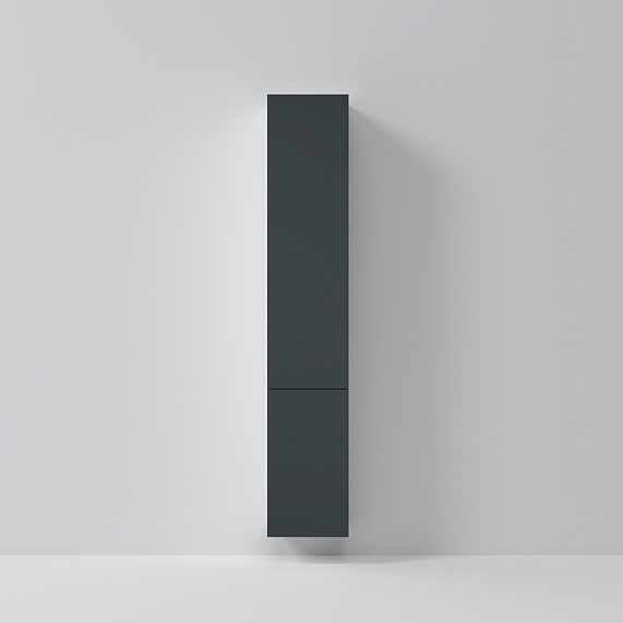 Шкаф-пенал для ванной 30 AM.PM Gem M90CHR0306GM навесной правый графит-3