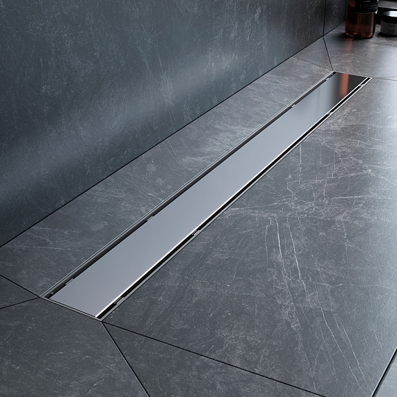 Душевой трап (лоток) 80 AM.PM PrimeFlow W02SC-U11-080-04SB комбинированный затвор со стальной матовой решеткой под плитку-9