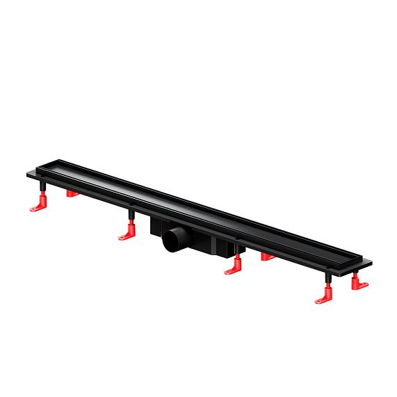 Душевой трап (лоток) 90 AM.PM PrimeFlow W02SC-U11-090-04BM комбинированный затвор с черной матовой решеткой под плитку-21