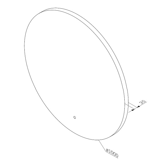 Зеркало с подсветкой в ванную круглое 100 AM.PM X-Joy M85MOX41001S сенсорное-2