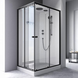 Душевая кабина 90x120 AM.PM X-Joy W94C-403-12090BT профиль черный матовый, низкий поддон