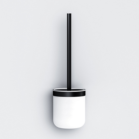 Ершик для унитаза AM.PM X-Joy A8433322 со стеклянной настенной подставкой, черный-4