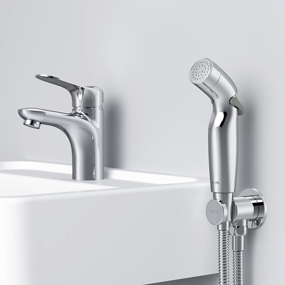 Смеситель для раковины (умывальника) AM.PM Sunny F85C03000 с гигиеническим душем, хром-2