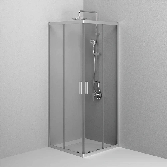 Душевое ограждение без поддона 80x80 AM.PM Gem W90G-403-8080-MT профиль серебристый-3