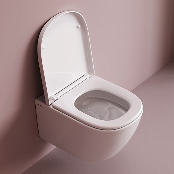 Унитаз подвесной AM.PM Libre C601900SC торнадо безободковый с сиденьем микролифт, белый-8