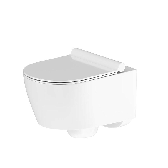 Унитаз подвесной Damixa Luna DX46C1700SC безободковый с сиденьем микролифт, белый-2