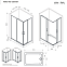 Душевое ограждение без поддона 120x80 AM.PM Above W9XG-403-12080-BT профиль черный