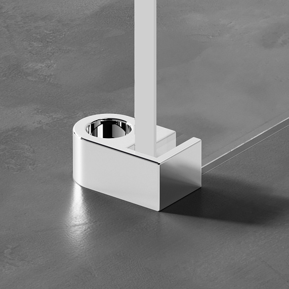 Душевая перегородка 110x195 AM.PM X-Joy W94WI-110-F1-MTE прозрачное стекло, профиль хром-4