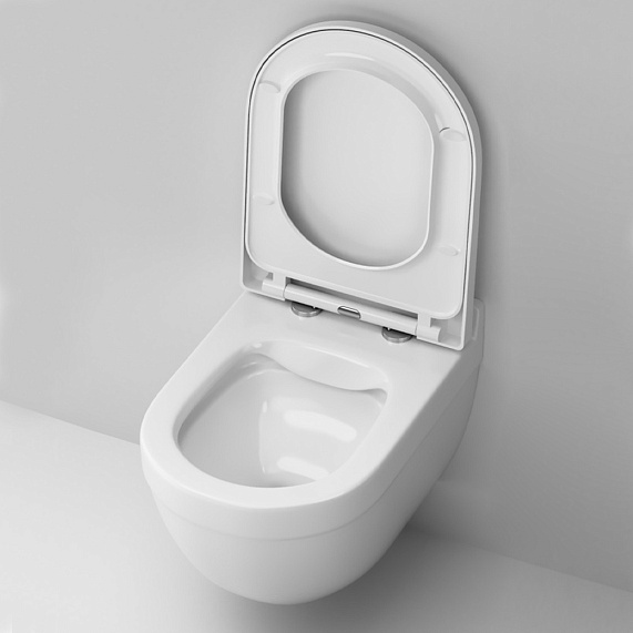 Унитаз подвесной Damixa Palace Grand 461700SC безободковый с сиденьем микролифт, белый-2