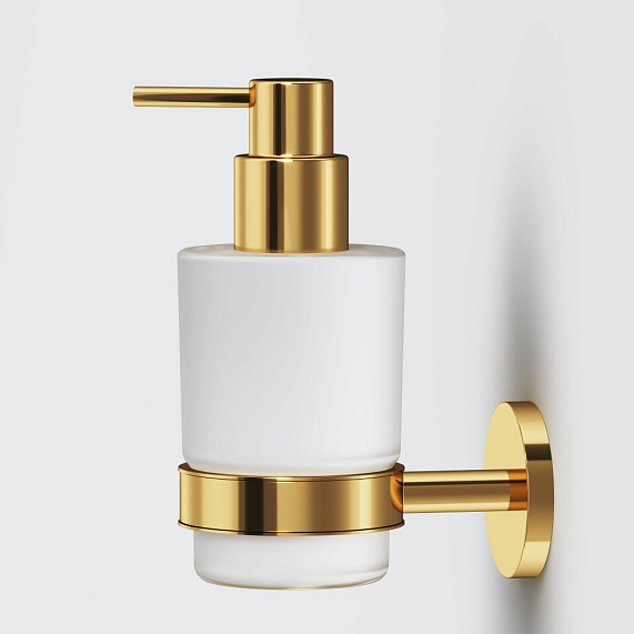 Дозатор для мыла настенный стеклянный AM.PM X-Joy A85A36999 золото-2
