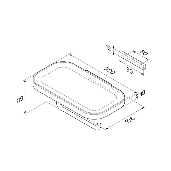 Держатель для туалетной бумаги настенный AM.PM Func A8F341422 с полочкой, черный-7