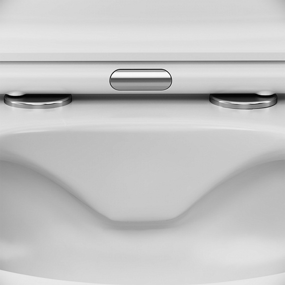 Унитаз подвесной безободковый с инсталляцией AM.PM Like IS30251.801701 сиденьем микролифт, хром механ. клавишей-4