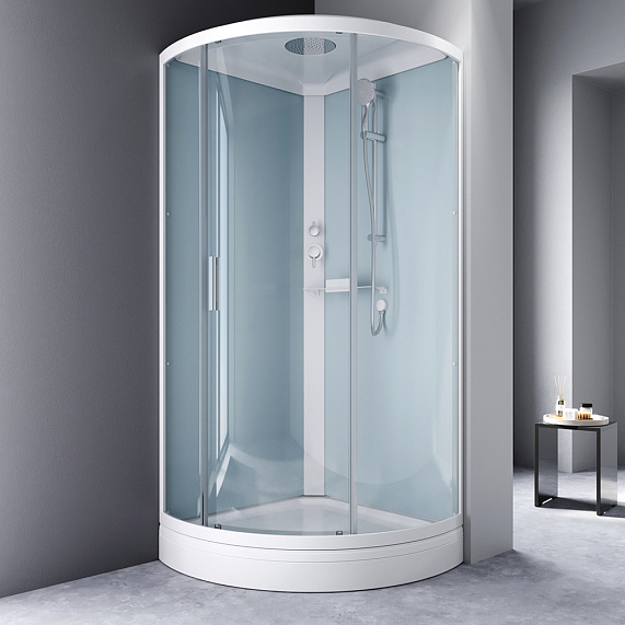 Душевая кабина 90x90 AM.PM X-Joy W88C-401-090WT профиль белый, низкий поддон