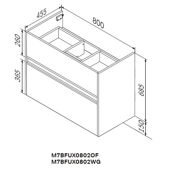 Тумба под раковину 80 AM.PM Sense M7BFUX0802WG подвесная/напольная на ножках, белый глянец-8